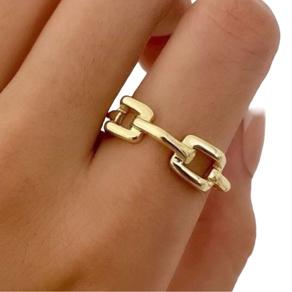 No Brand Jewelry - The 3D Geo Ring in 18k gold over 925 silver adjustable